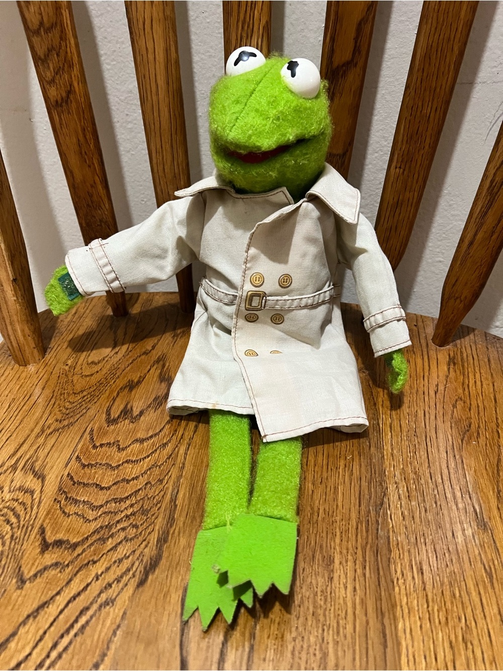 1981 Fisher-Price Kermit the Frog "Dress-Up" Repoter Doll
